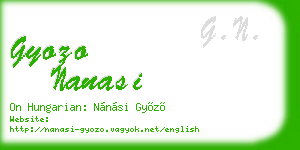 gyozo nanasi business card