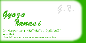 gyozo nanasi business card